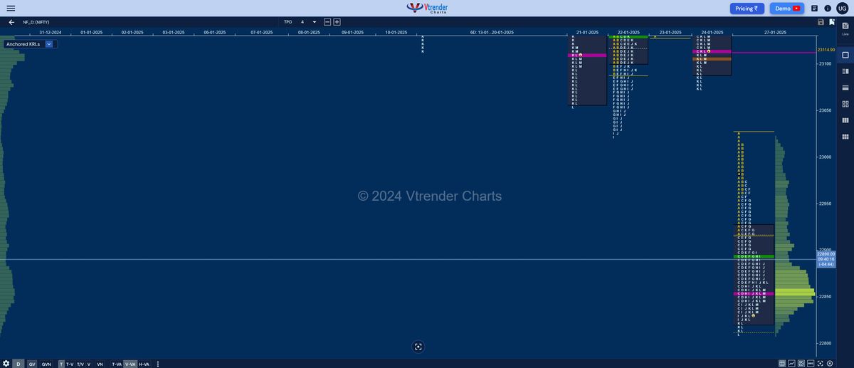 Market Profile Analysis dated 28th Jan 2025