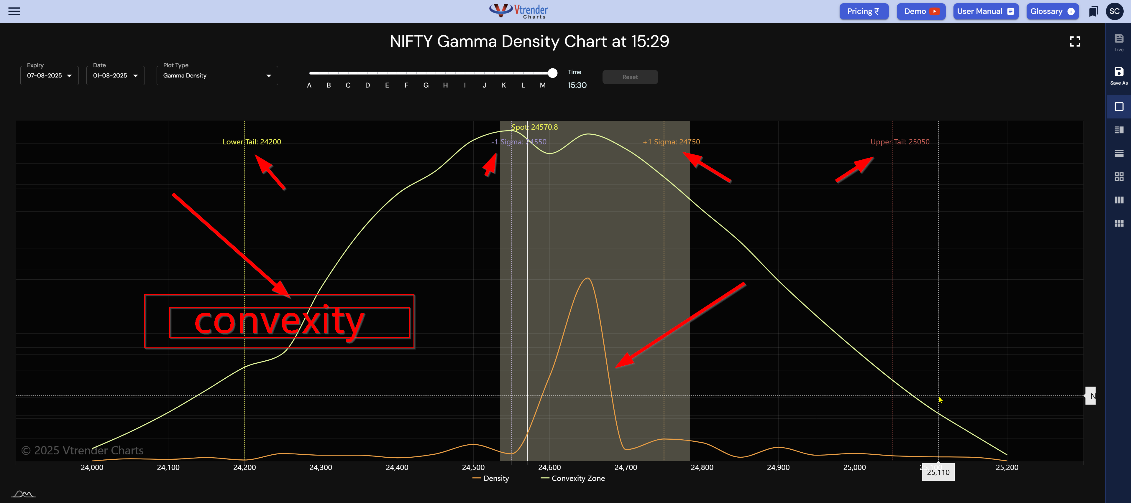 Introducing the Gamma Density Chart on Vtrender