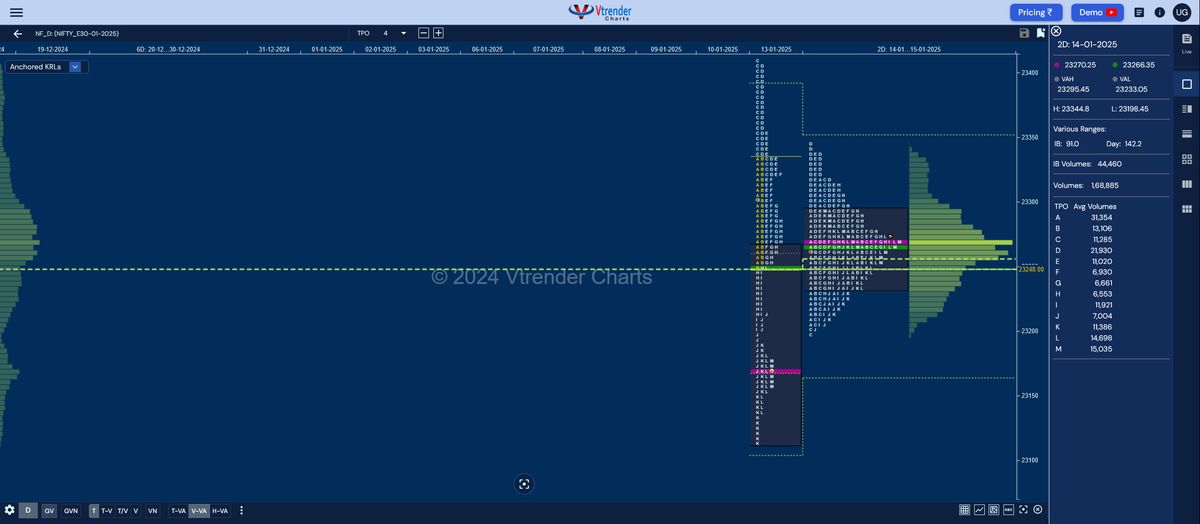 Weekly Spot Charts (13th to 17th Jan 2025) and Market Profile Analysis