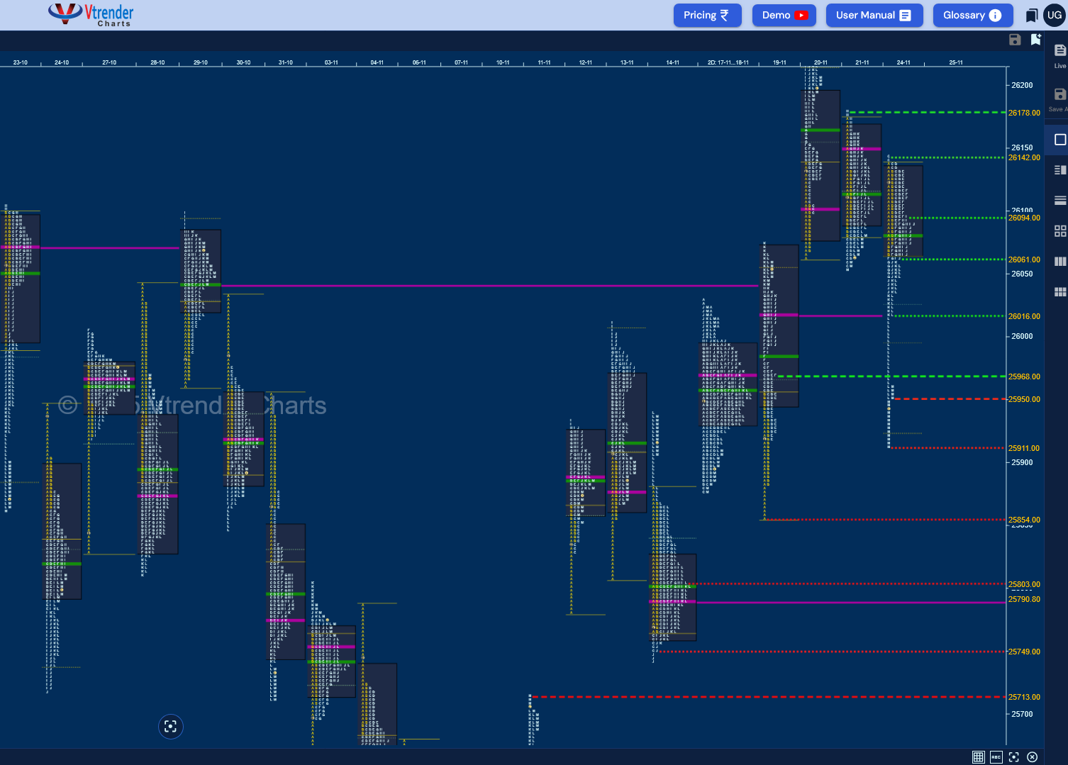 Market Profile Analysis dated 24th Nov 2025